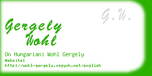 gergely wohl business card